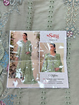 1483 Pakistani Unstitched Party Wear - Pista Green