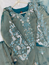 1477 Pakistani Party Wear - Ice Blue