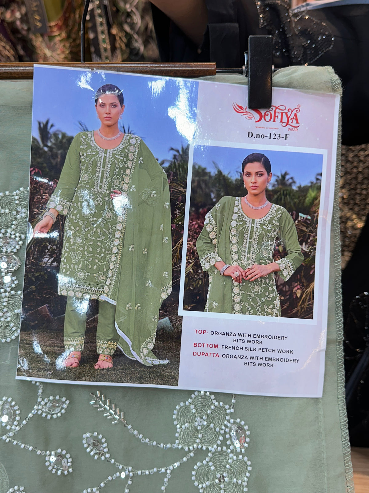 1469 Pakistani Unstitched Party Wear - Mint Green