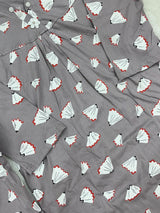 1454 Korean Printed Night Wear - Lavender Grey