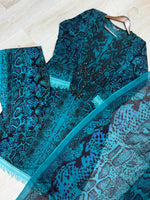 255 party wear - teal blue