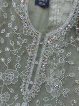1469 Pakistani Unstitched Party Wear - Mint Green