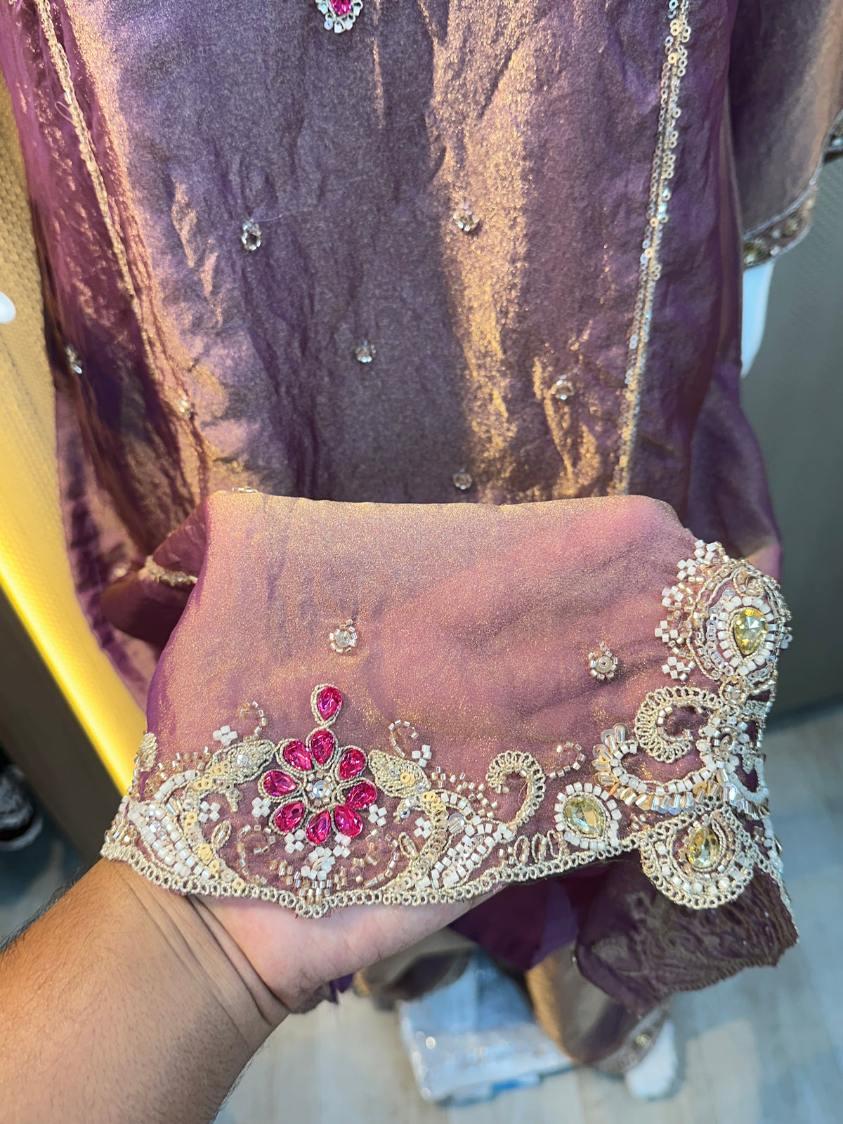 1478 Pakistani Party Wear - Mauve Brown