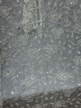 1469 Pakistani Unstitched Party Wear - Ice Grey