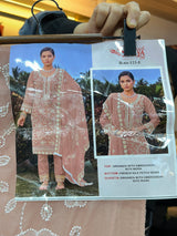 1469 Pakistani Unstitched Party Wear - Nude Peach