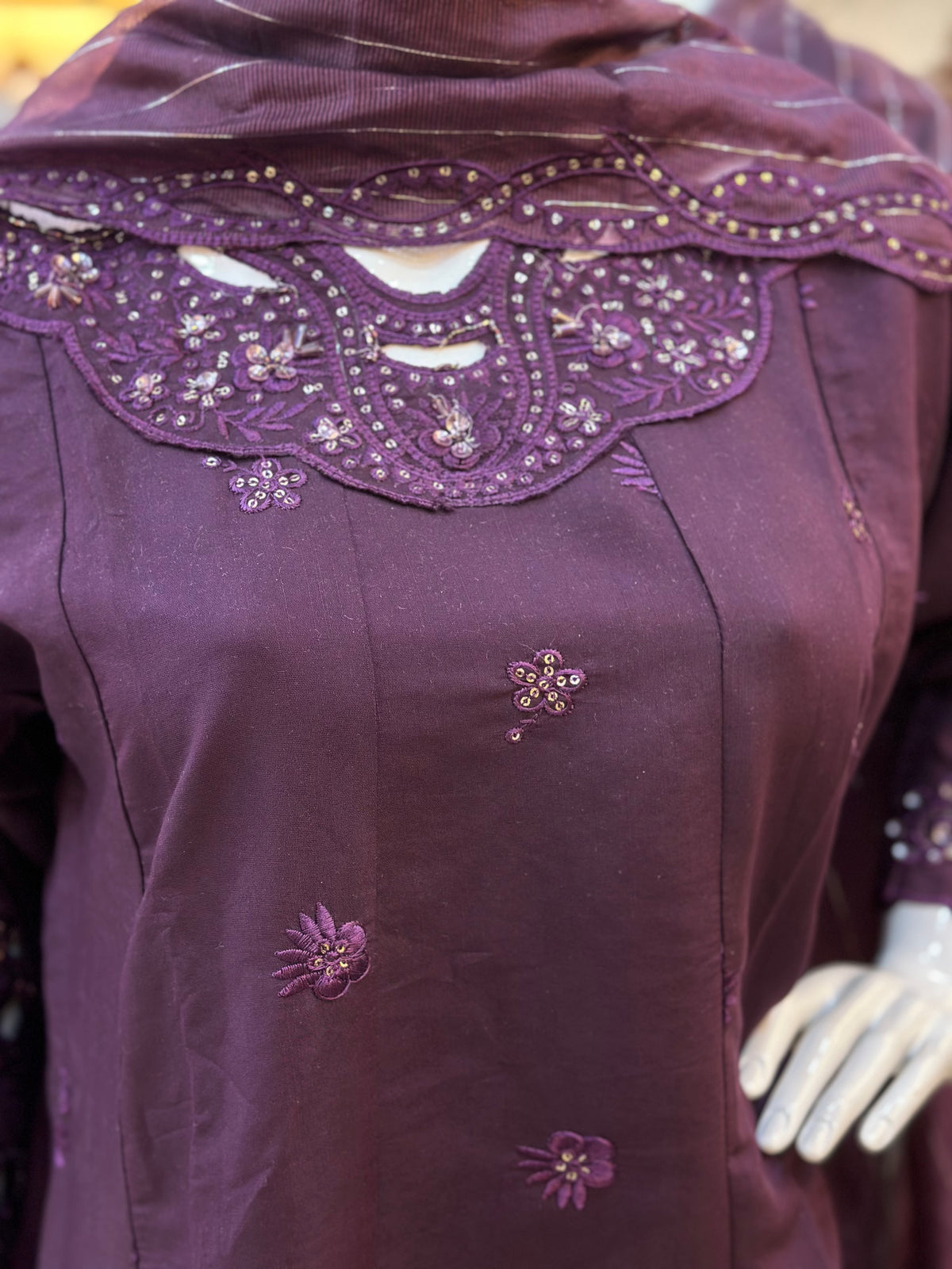 1475 Pakistani Party Wear - Wine