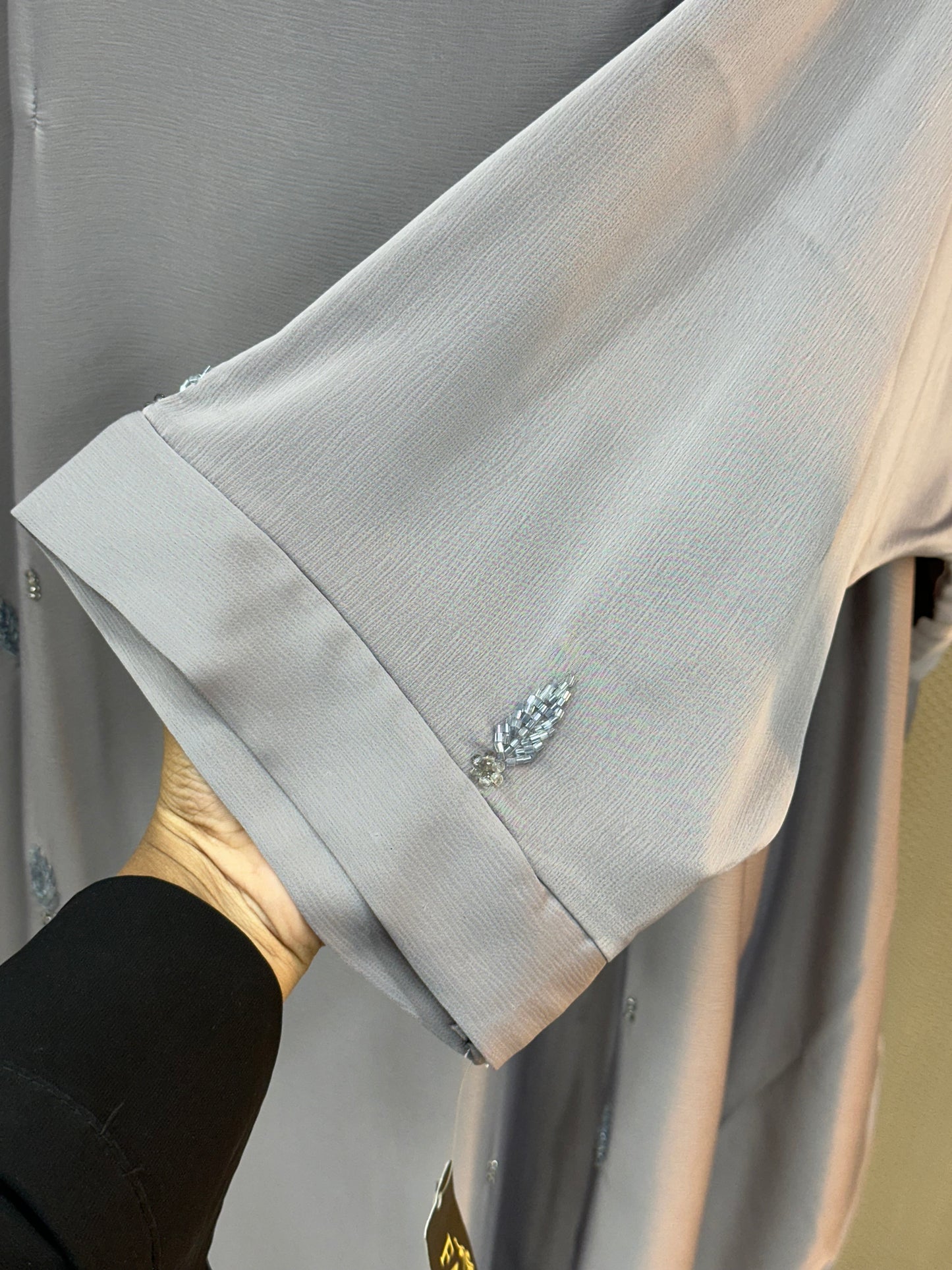 043 Premium Grey Abaya