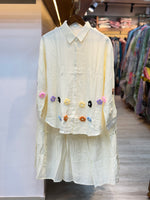 069 korean 2pc skirt cord set off white