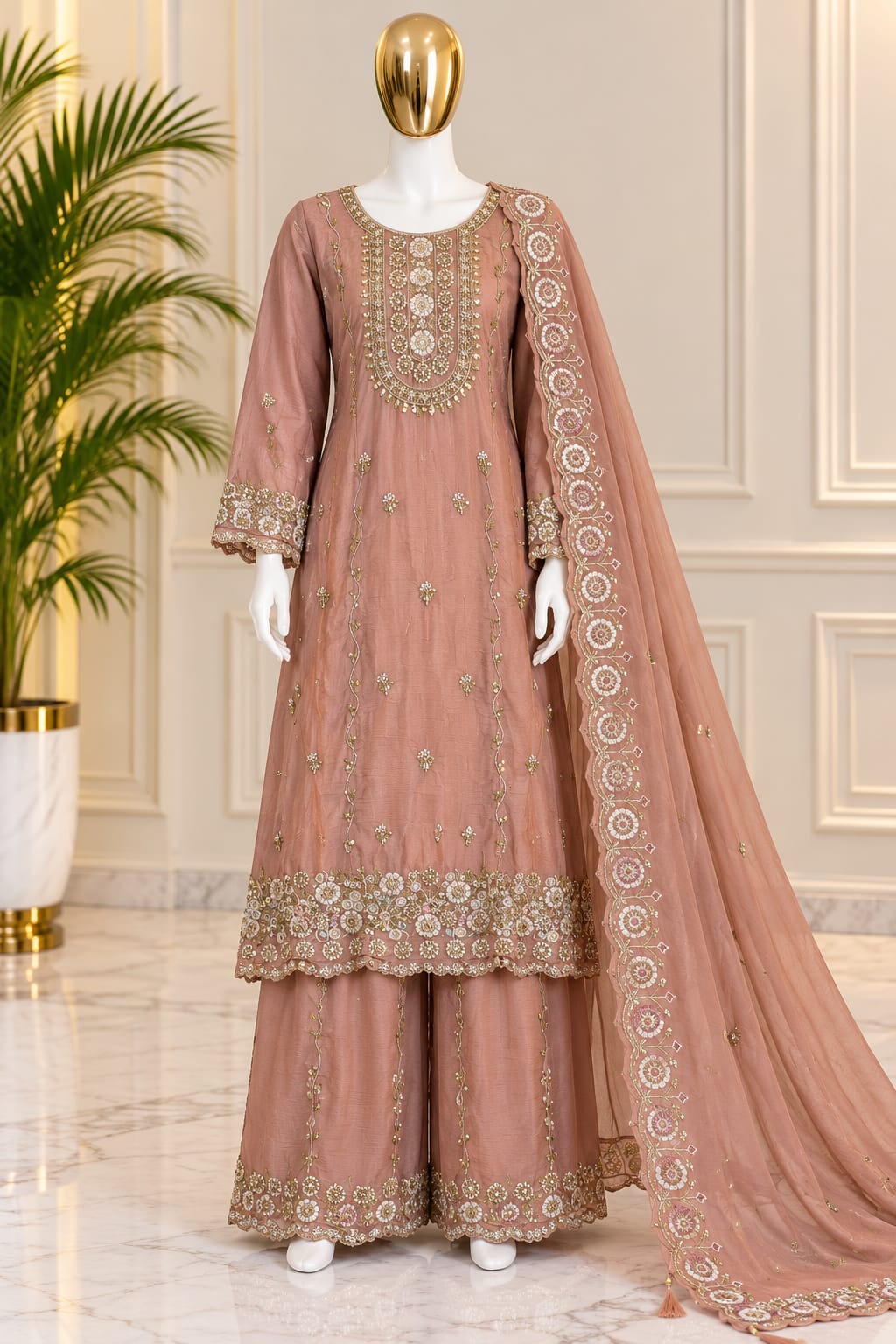 1784 Pakistani Party Wear - Pista Green