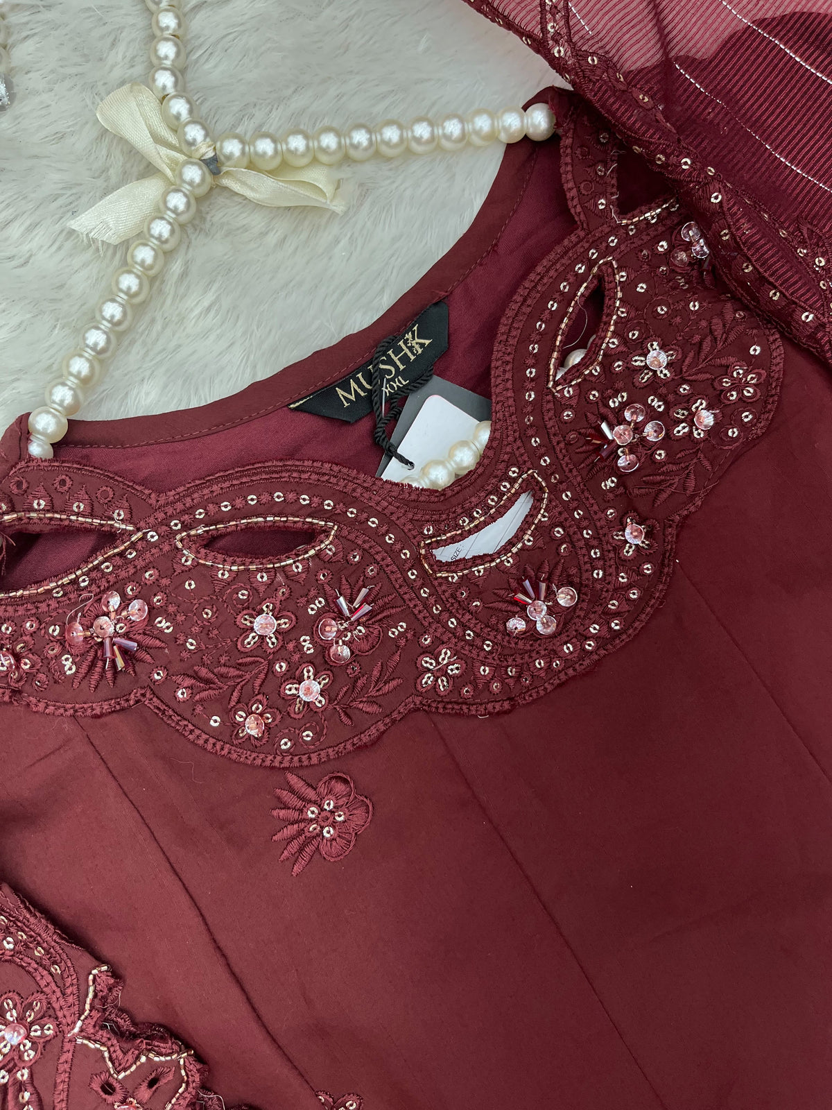 1475 Pakistani Party Wear - Maroon