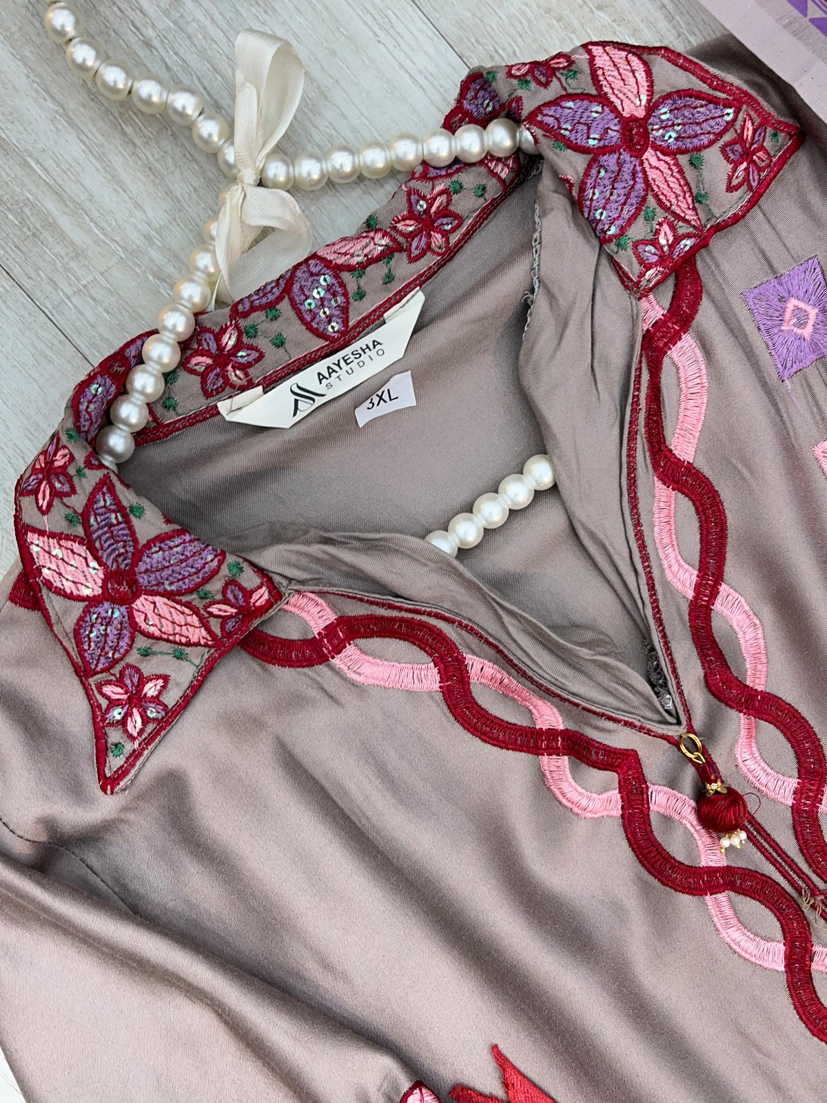 1526 Pakistani Heavy Lawn - Nude Brown