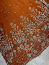 1525 Pakistani Heavy Partywear - Rusty Orange