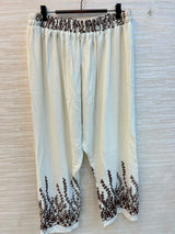 1098 Korean Embroidered Coord Set - White