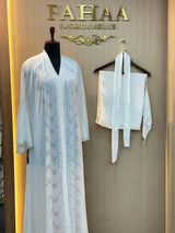 039 White Umbrealla abaya