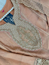 1527 Pakistani Anarkali Gown - Cinnamon Brown