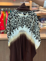 027 Party wear kaftan Cordset brown