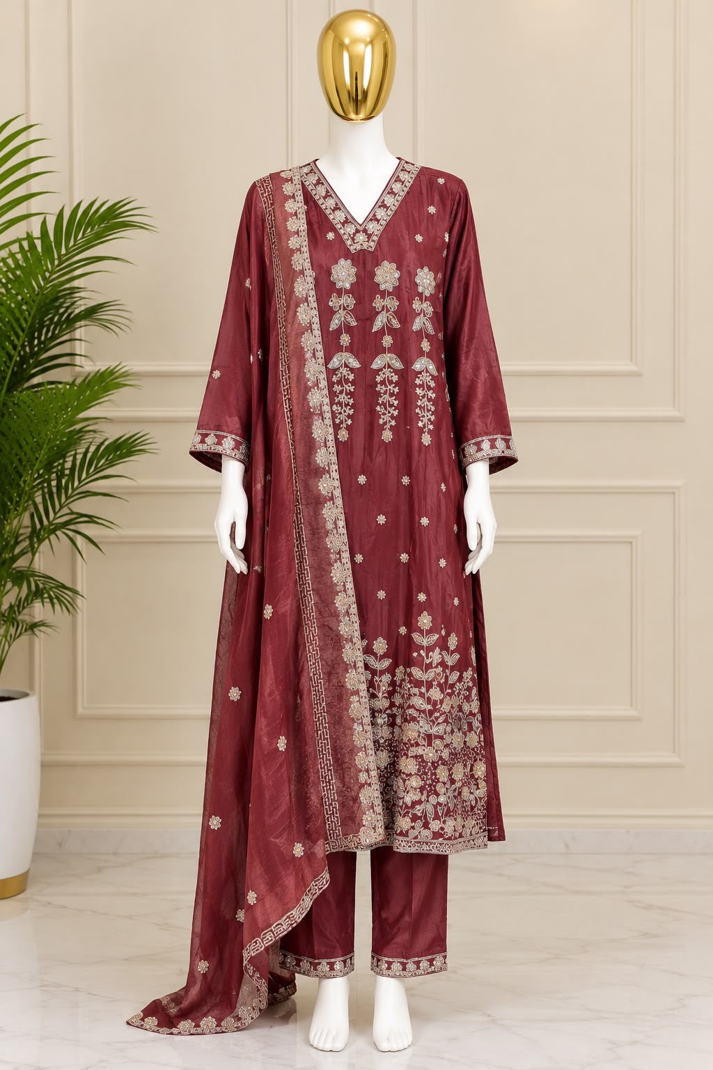 1525 Pakistani Heavy Partywear - Magenta