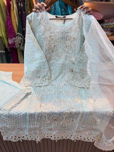 269  Mushk party wear - Blue