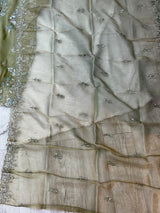 1477 Pakistani Party Wear - Olive Green