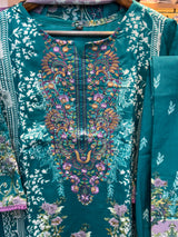 223 embroidered cotton suit
