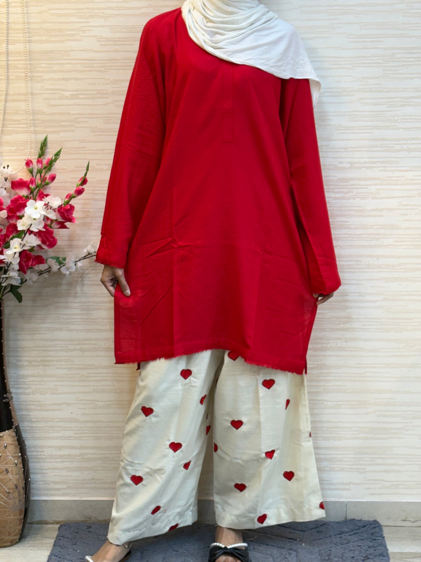 233 Viscose Rayon Cord Set - Red