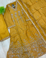 1525 Pakistani Heavy Partywear - Mustard