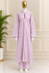 1465 Korean Floral Coordset - Baby Pink