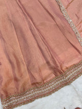 1463 Pakistani Party Wear - Peach Pink