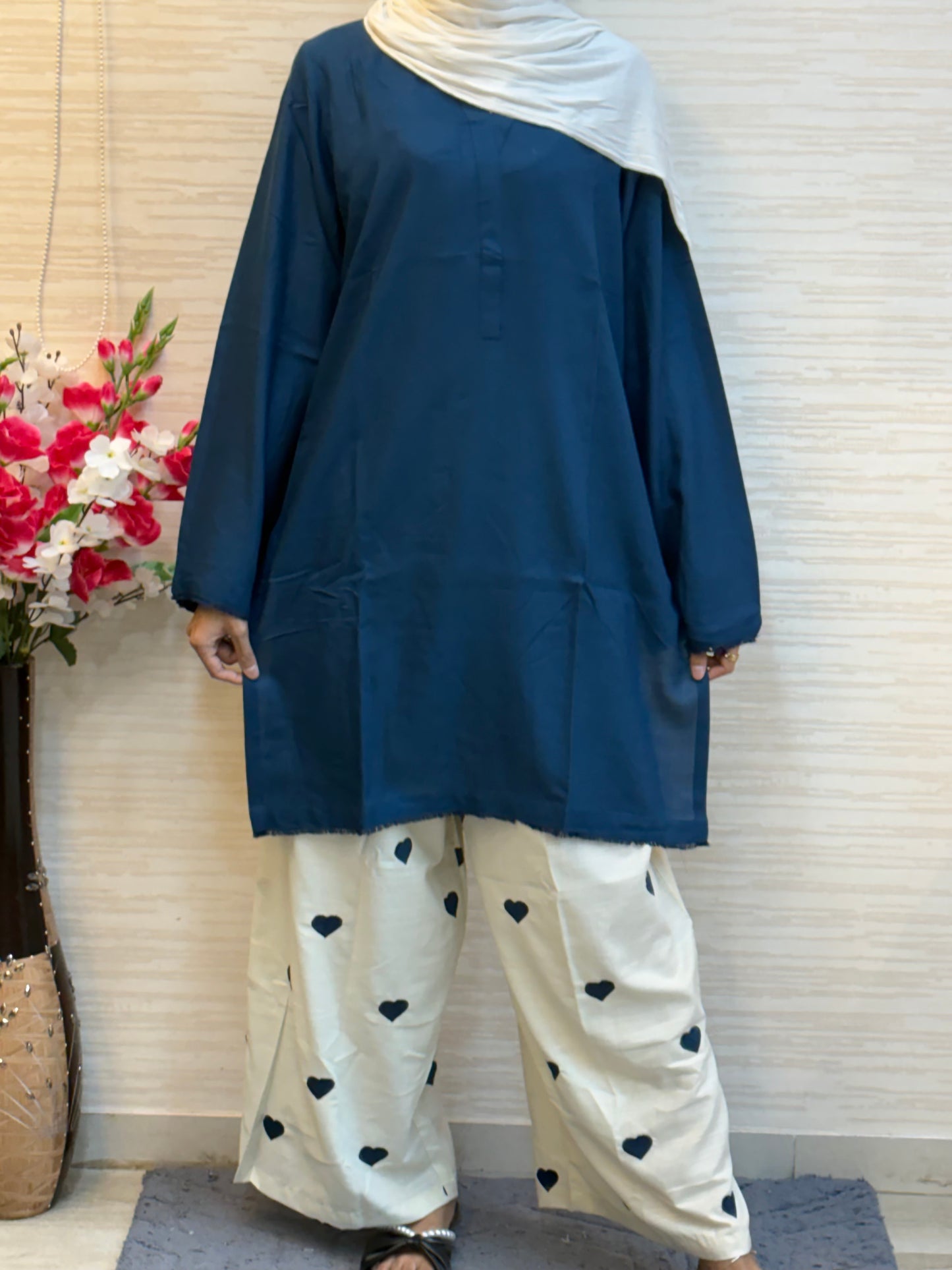 233 Viscose Rayon Cord Set - dark blue