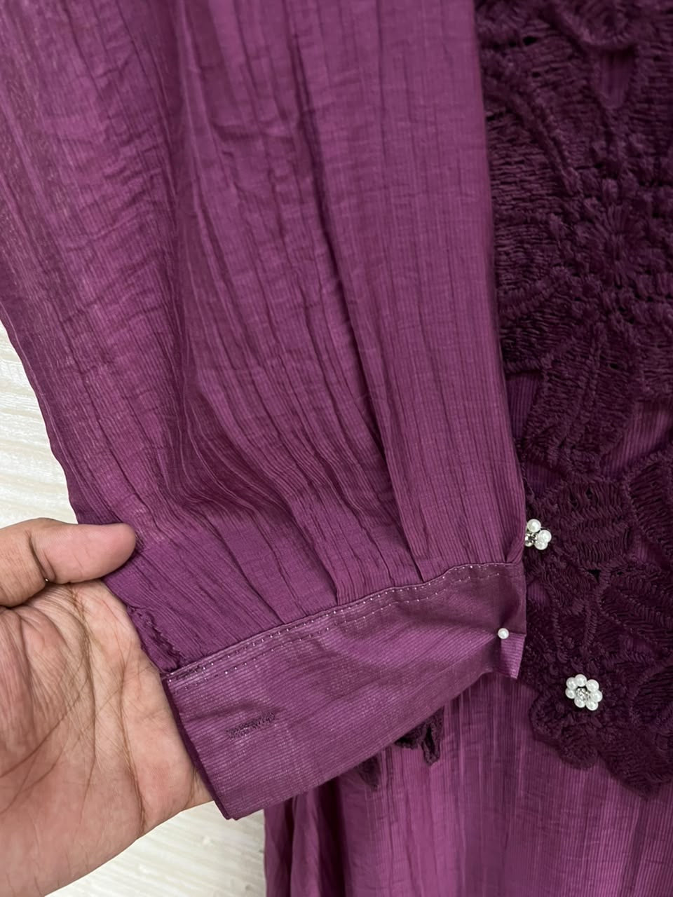 1495 Korean Crochet Coordset - Plum Purple