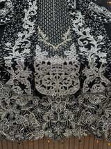 1467 Pakistani Unstitched Party Wear - Black