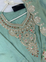 1476 Pakistani Party Wear - Mint Green