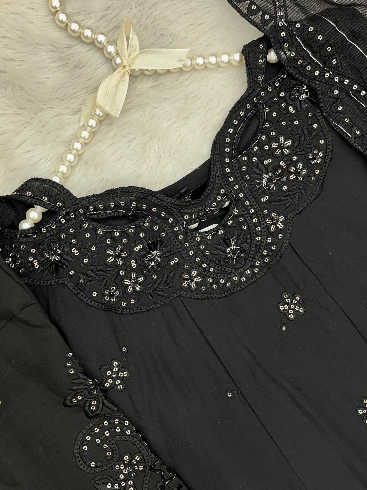 1475 Pakistani Party Wear -  Black