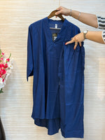 209 rayon cotton cord sets - blue