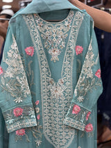 268 party wear - Sky blue