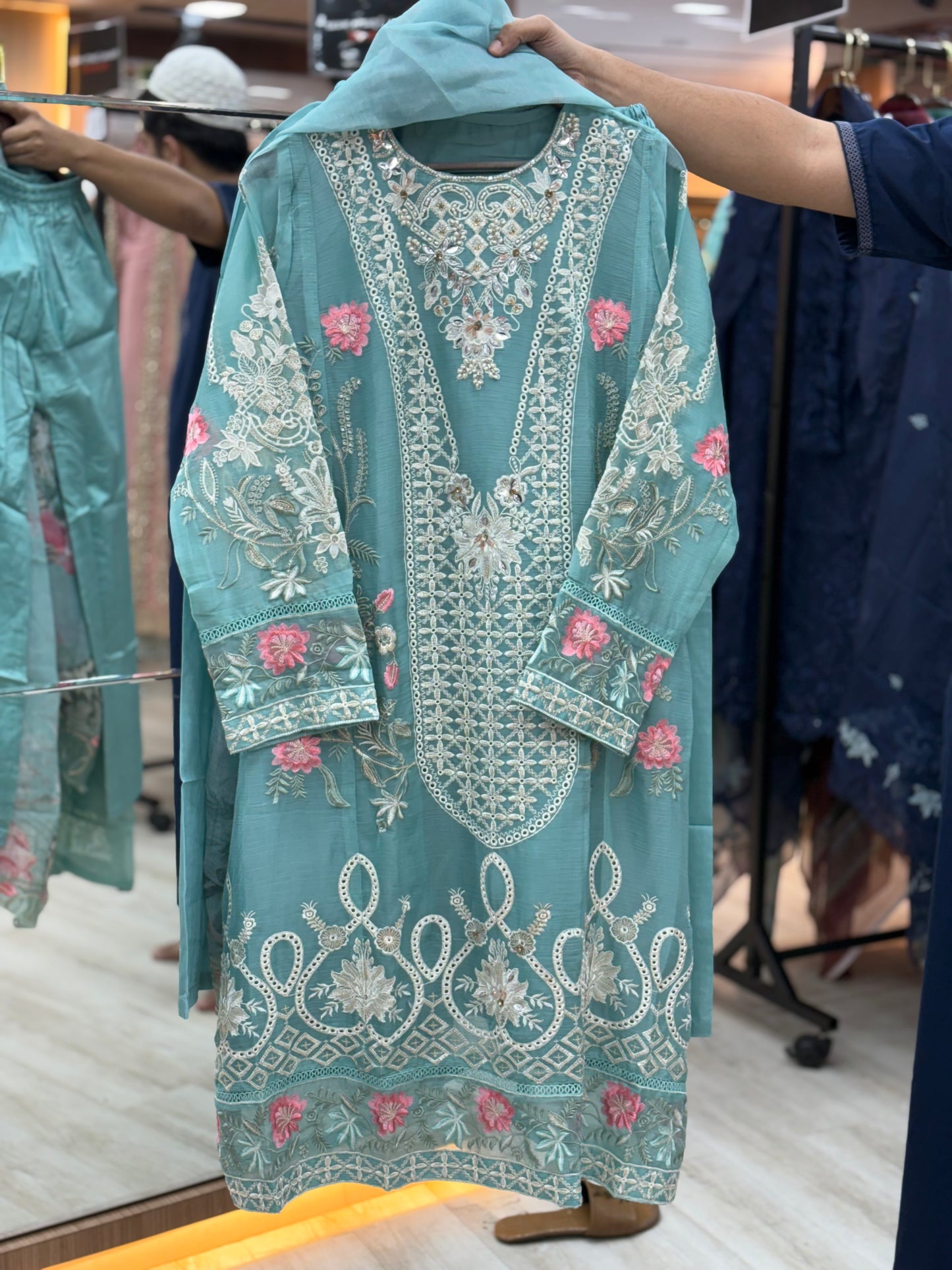 268 party wear - Sky blue