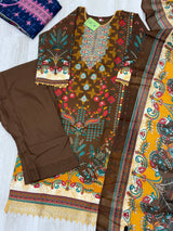 253 embroidered cotton suit