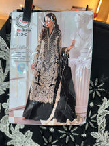 1467 Pakistani Unstitched Party Wear - Black