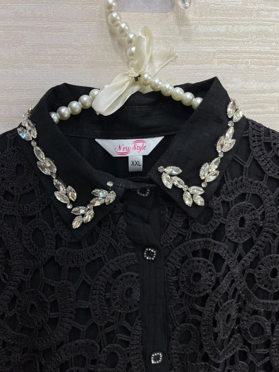 1496 Korean Crochet Coordset - Black