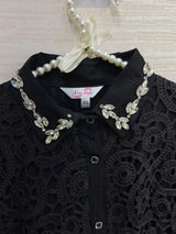 1496 Korean Crochet Coordset - Black
