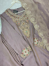 1476 Pakistani Party Wear - Taupe