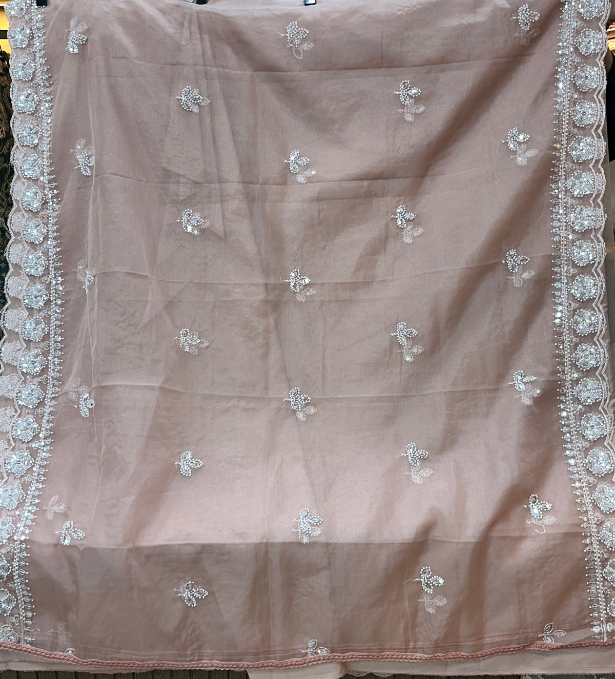 1469 Pakistani Unstitched Party Wear - Nude Peach