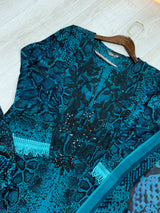 255 party wear - teal blue