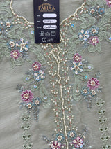 1483 Pakistani Unstitched Party Wear - Pista Green