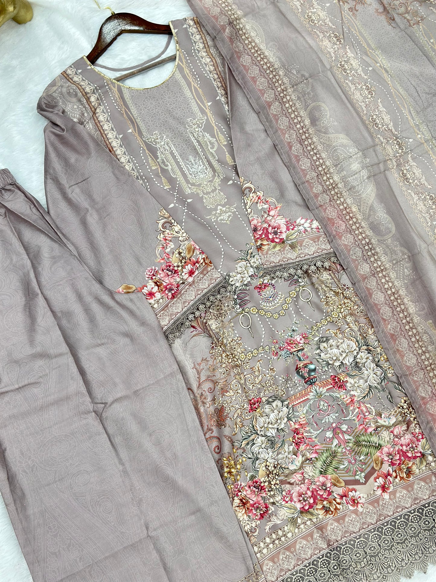 638 Muslin 3pc Pakistani Cordset