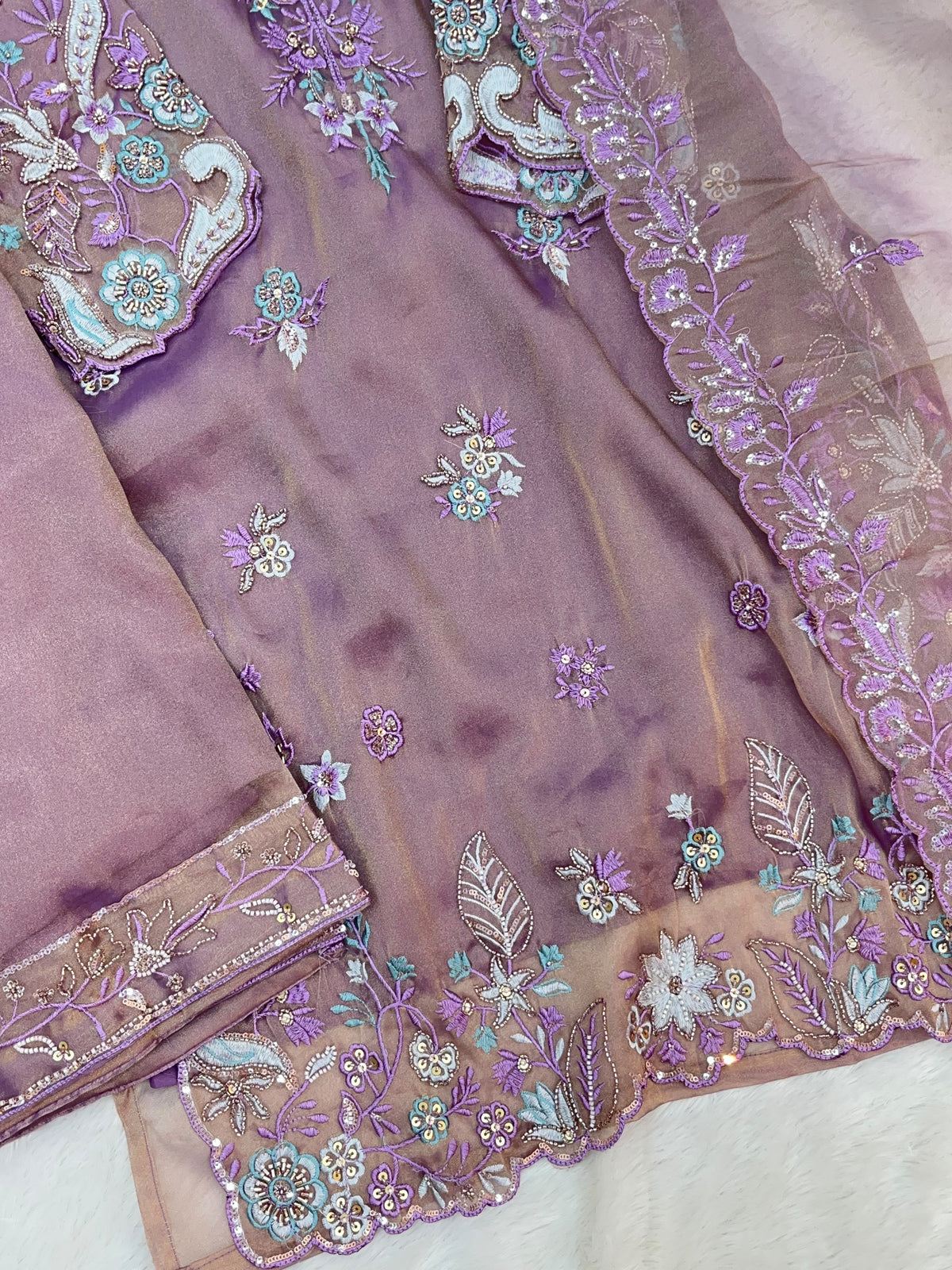1477 Pakistani Party Wear - Mauve