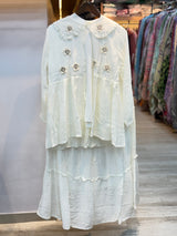 068 korean 3pc skirt cord set white