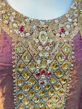 1478 Pakistani Party Wear - Mauve Brown