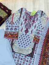 250 embroidered cotton suit