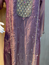 1478 Pakistani Party Wear - Mauve Brown